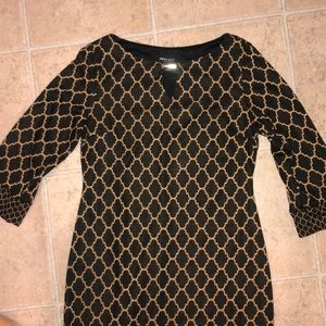 Soft Black and gold pattern dress